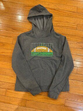Dark Gray - Touchdown/Football - Boys Medium 10/12 Hoodie - NWT